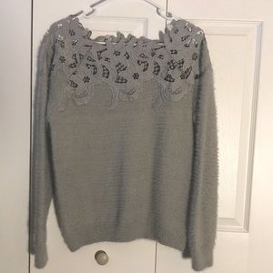 Vici lace off the shoulder sweater